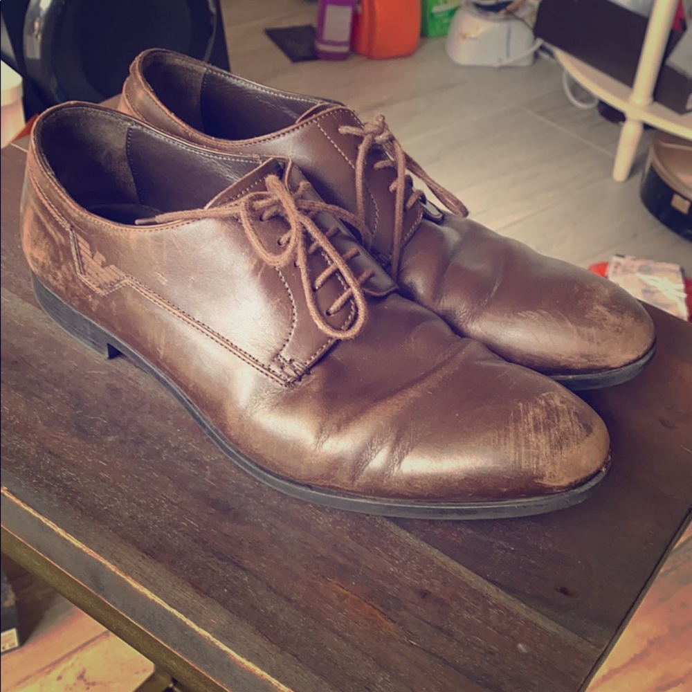 Armani leather dress shoes